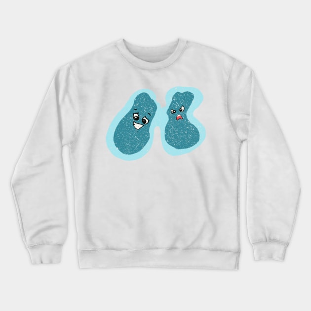 Cute Bacteria Microbes Crewneck Sweatshirt by labstud